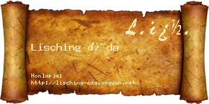Lisching Éda névjegykártya